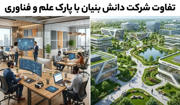 تفاوت شرکت دانش بنیان با پارک علم و فناوری
