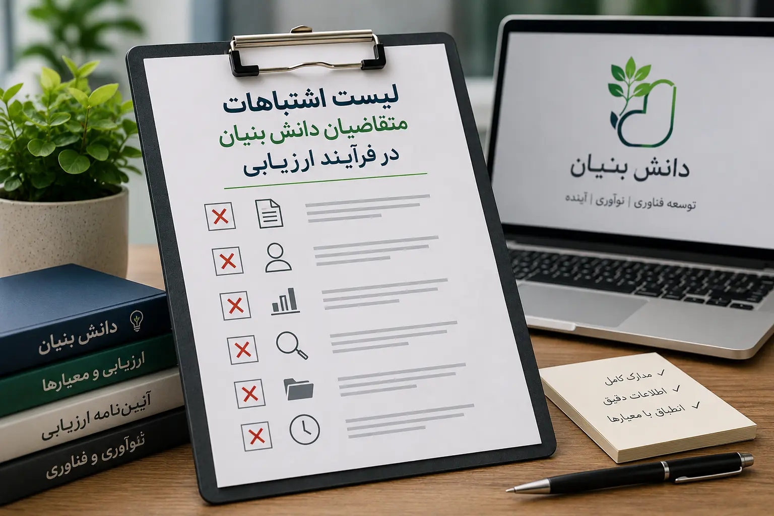 لیست اشتباهات متقاضیان دانش بنیان در فرآیند ارزیابی